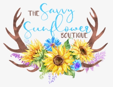 Deer Antler With Flowers Clip Art, HD Png Download, Free Download