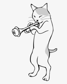 Transparent Trumpet Png - Cat Anthropomorphic, Png Download, Free Download