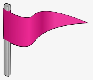 Waving Pink Flag Clip Art At Clker - Pink Flag Clip Art, HD Png Download, Free Download