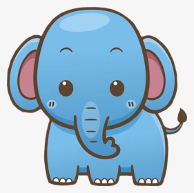 Elephant Blue Sticker Animal Blueelephant Clipart Clipa - Cartoon Farm Animals Dog, HD Png Download, Free Download