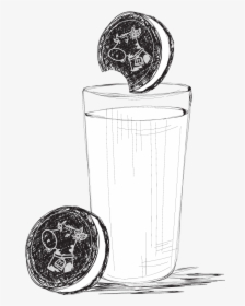 Milk And Cookies - Sketch, HD Png Download, Free Download