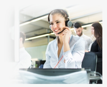 Dedicated Call Center Agent - Customer Support Guy On Computer, HD Png Download, Free Download