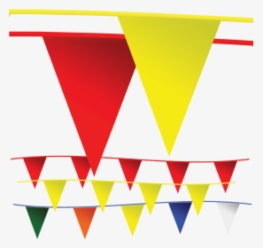 Bulk Pennant Flags Yellow Red Multi Color Wholesale - Graphic Design, HD Png Download, Free Download