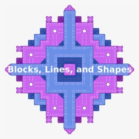 Blocks, Lines, And Shapes - Big Shield Pixel Art, HD Png Download, Free Download