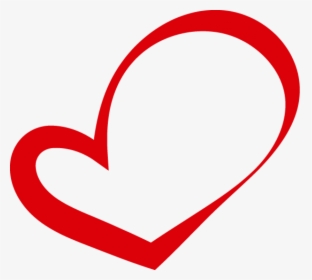 Curved Red Heart Outline Png Image - Red Heart Transparent Png, Png Download, Free Download