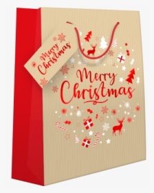 Traditional Christmas Medium Gift Bag - Christmas Card, HD Png Download, Free Download