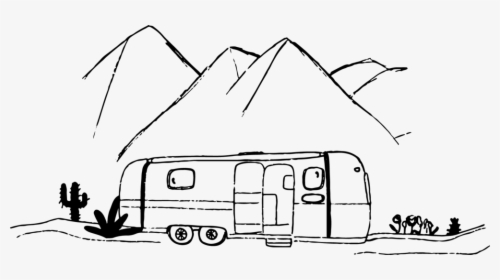Airstream Mountain Scene, HD Png Download, Free Download