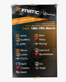 [image Loading] - Fnatic, HD Png Download, Free Download