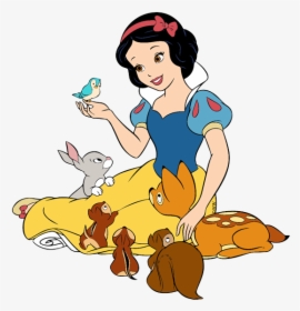 Snow White Animals Png - Snow White With Animals Clipart, Transparent Png, Free Download