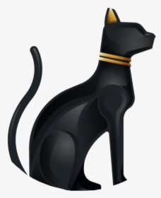 Abstract Black Cat Png Image File - Black Cat Egyptian Wall Art, Transparent Png, Free Download