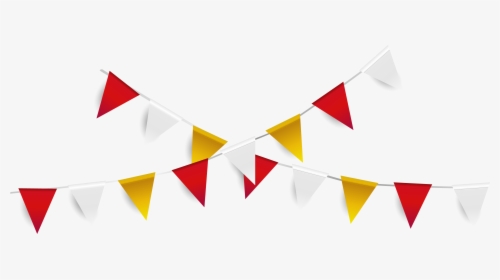 #banner #pennant #flag #garland #red #white #yellow, HD Png Download, Free Download