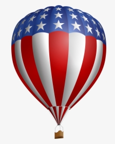 4th Of July Clipart Hot Air Balloon Png Transparent - American Hot Air Balloon Png, Png Download, Free Download