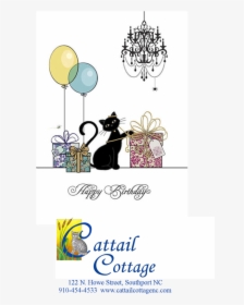 Cattail Cottage Birthday Gift Card - Tarjetas De Cumple Gatos, HD Png Download, Free Download