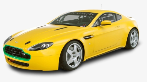 Aston Martin Vantage N24 Yellow Car - Aston Martin Yellow Car, HD Png Download, Free Download