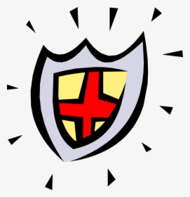 Vector Illustration Of Middle Ages Medieval Shield - Emblem, HD Png Download, Free Download