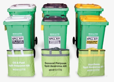 240l Wheelie Bin Lime Green With Yellow Lid - Label, HD Png Download, Free Download