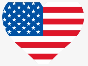 Clip Art American Flag Heart Png, Transparent Png, Free Download