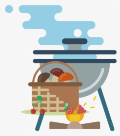 Kisspng Camping Barbecue Grill Clip Art Cook Mushrooms - Camping Cartoon Cook, Transparent Png, Free Download