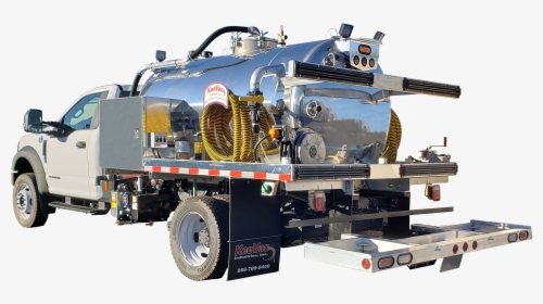 1200 Gallon Portable Restroom Service Truck Against - Trailer Truck, HD Png Download, Free Download