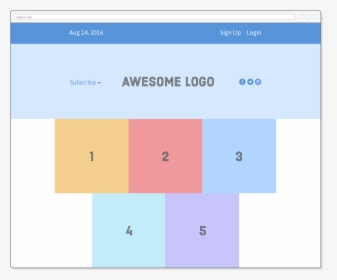 Web Page Showing Grid Created From Correct Flexbox - Html Alignment, HD Png Download, Free Download