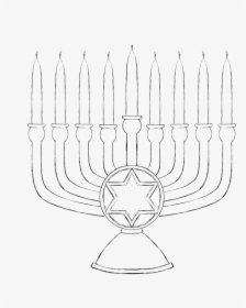 The Big Candle Of Menorah Coloring Pages - Hanukkah Coloring Pages, HD Png Download, Free Download