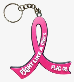 Fight Like A Girl Pink Ribbon Key Chain For Breast - Keychain, HD Png Download, Free Download