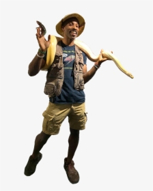 Erik The Reptile Guy With Twinkie Python And Jj Chameleon - Boy, HD Png Download, Free Download