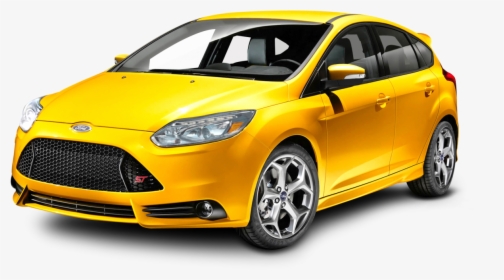 Ford Focus Yellow Car Png Image - Yellow Car Png, Transparent Png, Free Download