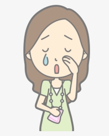 Transparent Cry Face Png - Girl On Phone Clipart, Png Download, Free Download