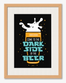 Dark Beer Rules Framed Wall Art With Border Pine - Crest, HD Png Download, Free Download