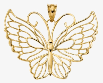 Large Butterfly Pendant - Necklace, HD Png Download, Free Download