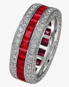 Ruby And Diamond Wedding Ring, HD Png Download, Free Download