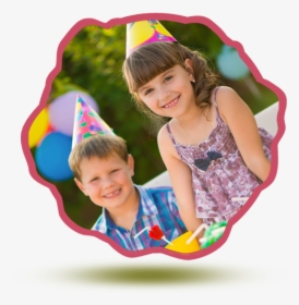 A Young Boy And Girl Wearing Party Hats And Smiling - Party, HD Png Download, Free Download