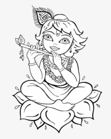 Karma Drawing Dharma - Krishna Vector, HD Png Download, Free Download
