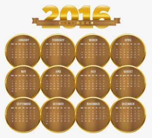 Gold 2016 Png - Gold Calendar Gold Png, Transparent Png, Free Download