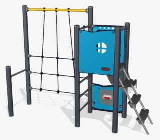 Play Tower With Climbing Net, Steel Posts, St - Machine, HD Png Download, Free Download