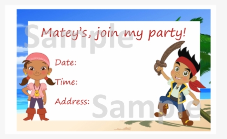 Free Printable Jake And The Neverland Pirates Invitation, HD Png Download, Free Download