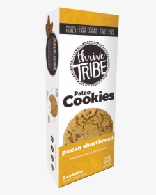 Thrive Tribe Cookies Pecan Shortbread - Chocolate Chip Cookie, HD Png Download, Free Download