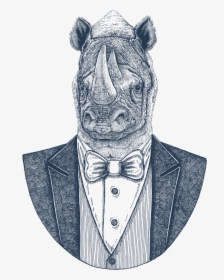 Rhino Wearing A Suit, HD Png Download, Free Download