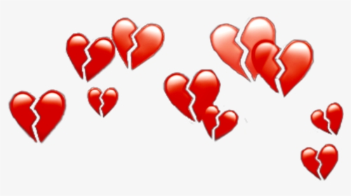 #heart #crown #heartcrown #crownheart #sad #sadlife - Broken Heart Emoji Transparent, HD Png Download, Free Download