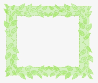 Free Png Green Transparent Frame With Leafs Png Images - Picture Frame, Png Download, Free Download