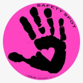 Safety Spot Kids Black Hand Color Background Car Magnet - Safety Spot, HD Png Download, Free Download
