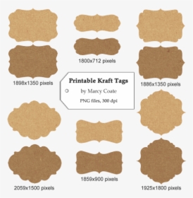 Printable Kraft Tags Design - Scalable Vector Graphics, HD Png Download, Free Download