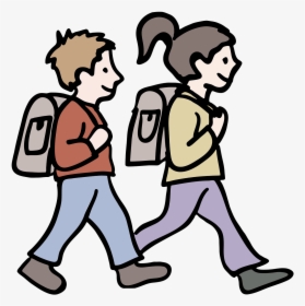 Girl And Boy Is Going To School, HD Png Download, Free Download