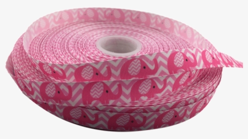 Ribbons [tag] Pink Elephant Grosgrain Ribbon 5/8″ Chevron - Tissue Paper, HD Png Download, Free Download