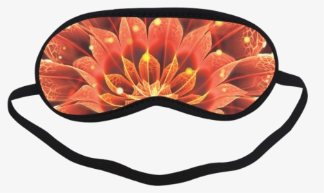 Fractal Sleeping Mask Red Dahlia Fractal Flower With - Funny Sleeping Eye Mask Design, HD Png Download, Free Download