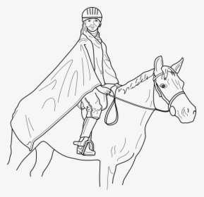 Horse Rider Svg Clip Arts - Horse And Rider Clipart Black And White, HD Png Download, Free Download
