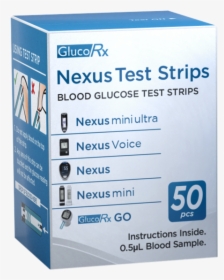 Glucorx Nexus Test Strips, HD Png Download, Free Download