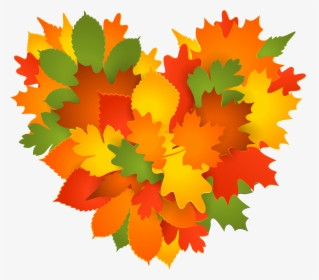 Fall Heart Of Leaves Png Clip Art Image , Png Download, Transparent Png, Free Download