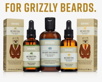 Brisk Range - Grizzly Bear Beard Oil, HD Png Download, Free Download